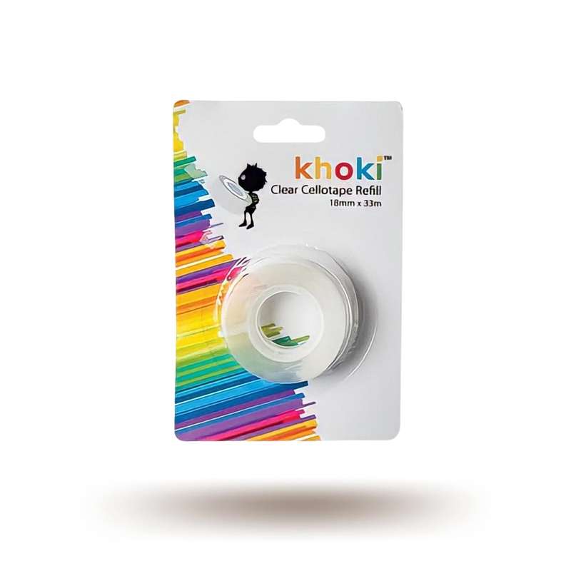 Clear Cellotape Refill Roll, [18mm x 33m] Tape for Office, School, Teacher, Student