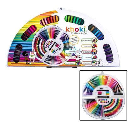 Khoki Art Set 153pc in Fold Up Carry Case