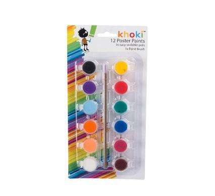 Khoki 12 Coloured Water Based Paints