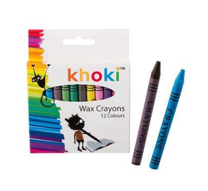 Regular Khoki Wax Crayons 12pc