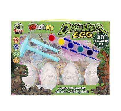 4 Piece Dinosaur Excavation Egg DIY Ages 5+Educational Arts & Crafts