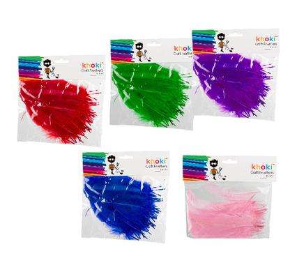 Bright And Colourful Feathers Pack 50Pce