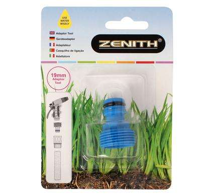 Zenith 19 mm Threaded Plastic Hose Tap Adapter Attachment