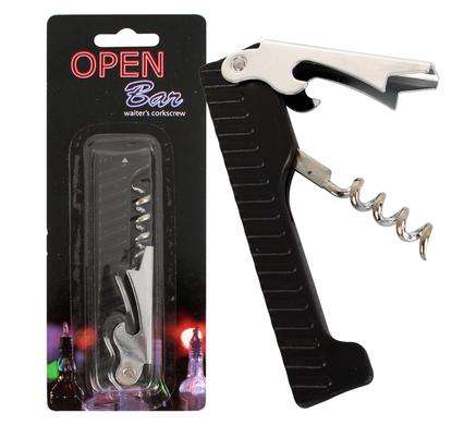 Open Bar Waiters Corkscrew and Bottle Cap Opener