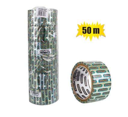 Clear Packing Buff Tape 48mm x 50m Individually Wrapped Rolls, Pack of 6 Rolls