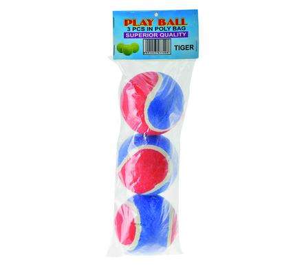 Play Ball Tennis Balls Blue & Red 3 Pack