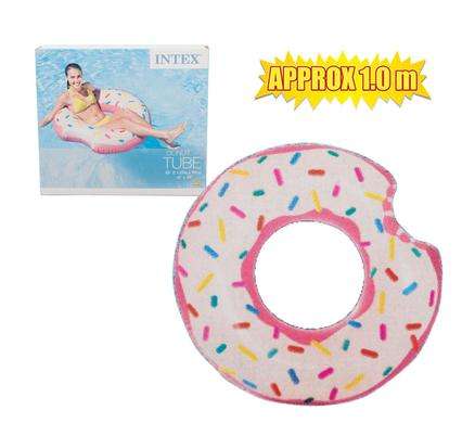 Intex Pink Donut Pool Float Inflatable for Adults and Children Fun in the Sun - 107 x 99 cm