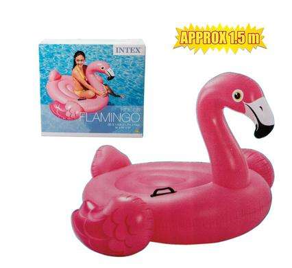 Intex Ride On Big Flamingo Pool Float / Lounge for Kids and Adults - 142x137x97 cm