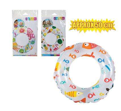 Intex Round Pool Swim Rings - Cool Designs and Colours, Swimming Pool Float - 51 cm