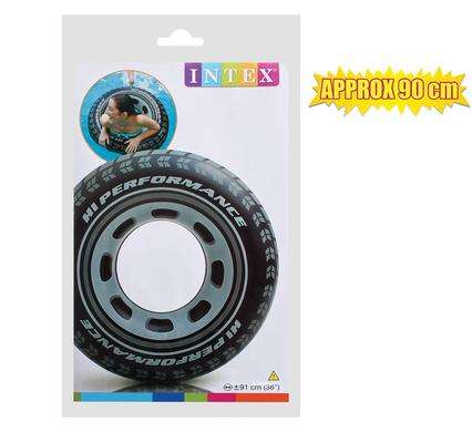 Intex Giant, Soft and Comfortable Blow Up Pool Tube - Monster Truck Tyre Design - 91cm