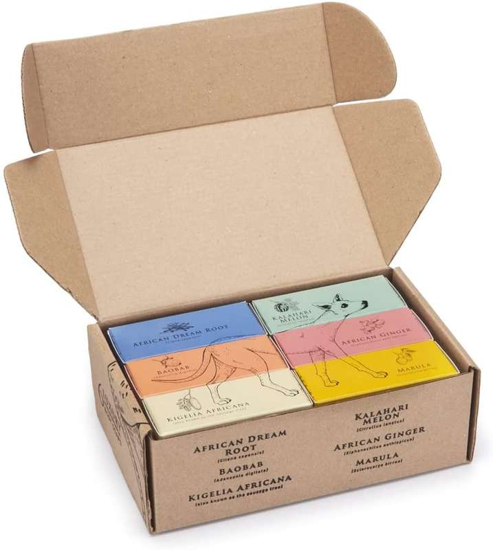 Africanis Botanical Soap Set of 6, Luxury African Soap Gift Set 6 x 120g Body Soaps. All Natural ...