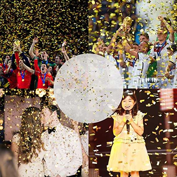 Party Popper Confetti Cannon 30cm, Compressed Air Popper Indoor and Outdoor Safe