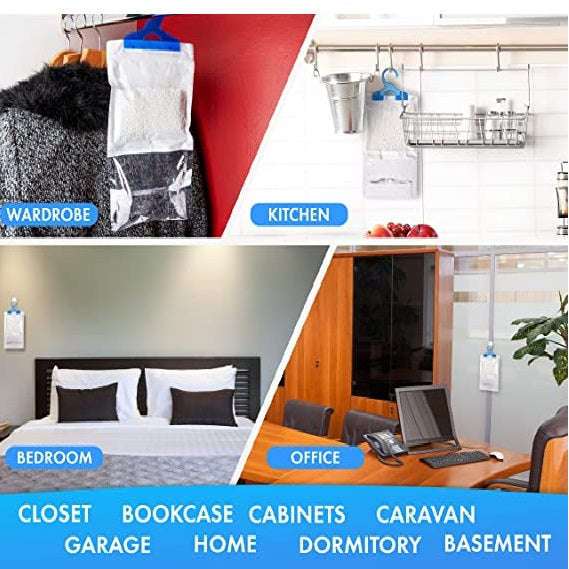Miracle Home Dehumidifier/ Remove Moisture/Dampness/Mould/Mildew for Cupboards. Bulk pack of 6 units