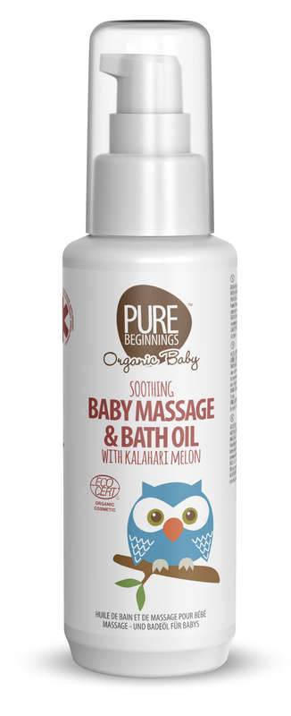Pure Beginnings Soothing Baby Massage and Bath Oil with Kalahari Melon100ml with Calming Oils