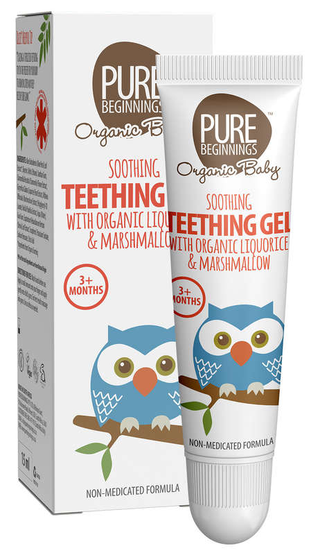 Pure Beginnings Soothing Teething Gel 15ml with Organic Liquorice, Marshmallow Root Extract and C...