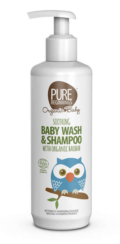 Pure Beginnings Soothing All In One Baby Wash & Shampoo with Organic Baobab Certified Organic