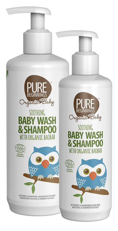 Pure Beginnings Soothing All In One Baby Wash & Shampoo with Organic Baobab Certified Organic