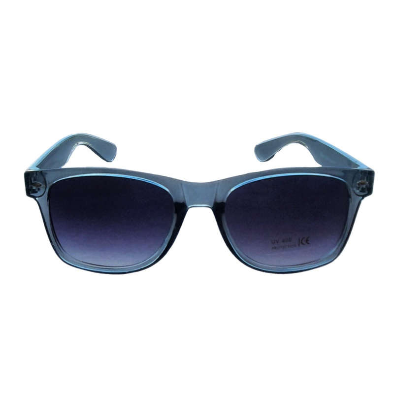 Barrier Eyewear Retro Full Frame Men's Sunglasses UV 400 Protection Plastic Frame Transparent Grey