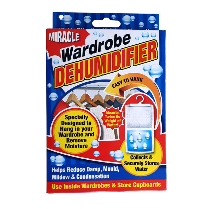 Miracle Home Dehumidifier/ Remove Moisture/Dampness/Mould/Mildew for Cupboards. Bulk pack of 6 units