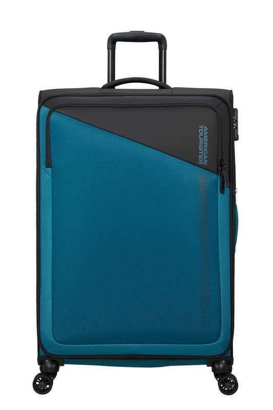 American Tourister Daring Dash 77cm Large Spinner - Expandable | Black/Blue