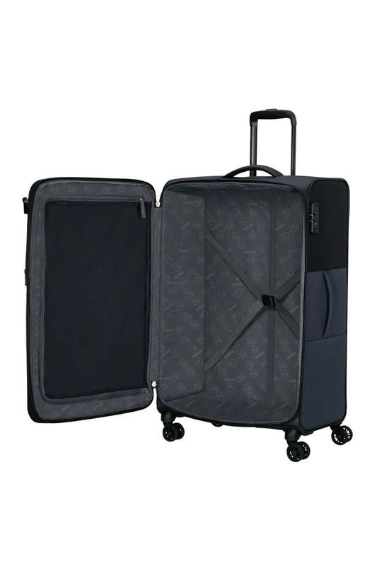American Tourister Daring Dash 77cm Large Spinner - Expandable | Black/Grey
