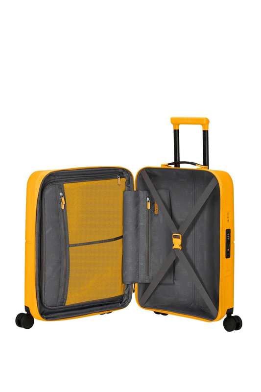 American Tourister Dashpop 55cm Cabin Spinner - Expandable | Golden Yellow