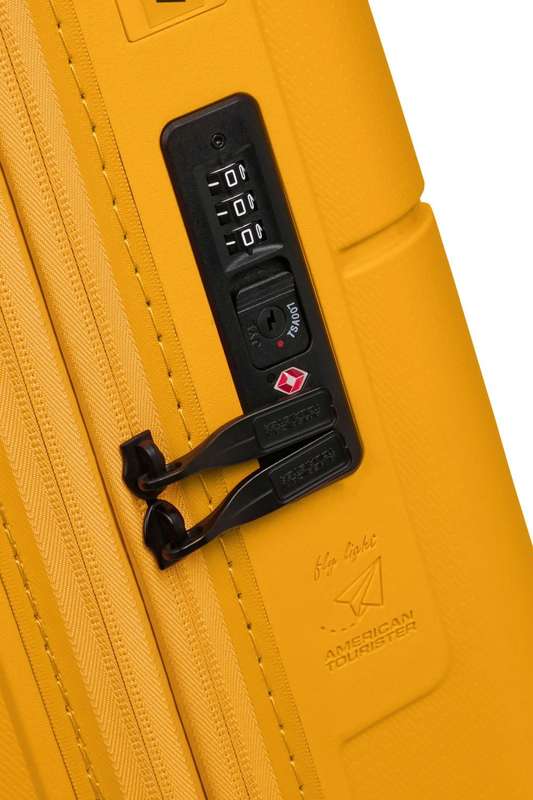 American Tourister Dashpop 77cm Large Spinner - Expandable | Golden Yellow