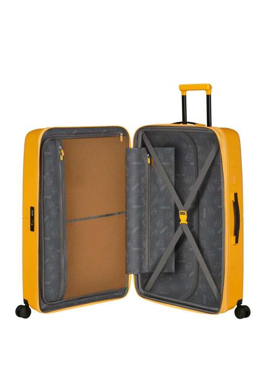 American Tourister Dashpop 77cm Large Spinner - Expandable | Golden Yellow