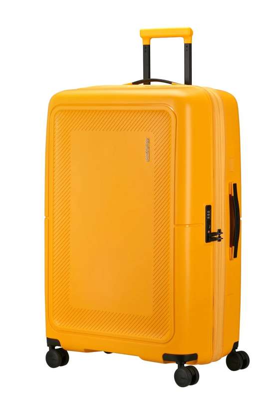 American Tourister Dashpop 77cm Large Spinner - Expandable | Golden Yellow