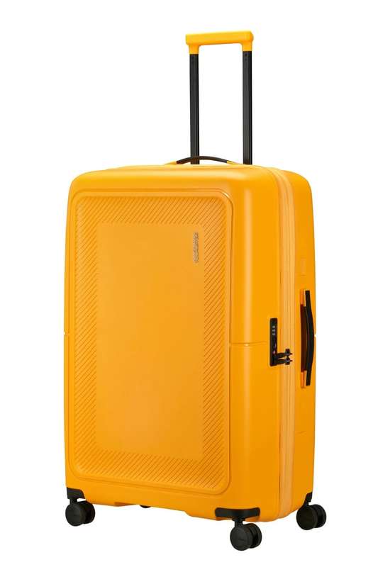 American Tourister Dashpop 77cm Large Spinner - Expandable | Golden Yellow