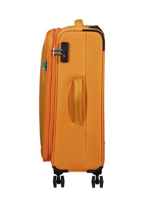 American Tourister Pulsonic 68cm Medium Spinner - Expandable | Sunset Yellow