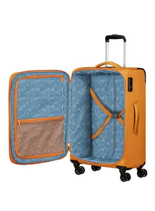 American Tourister Pulsonic 68cm Medium Spinner - Expandable | Sunset Yellow