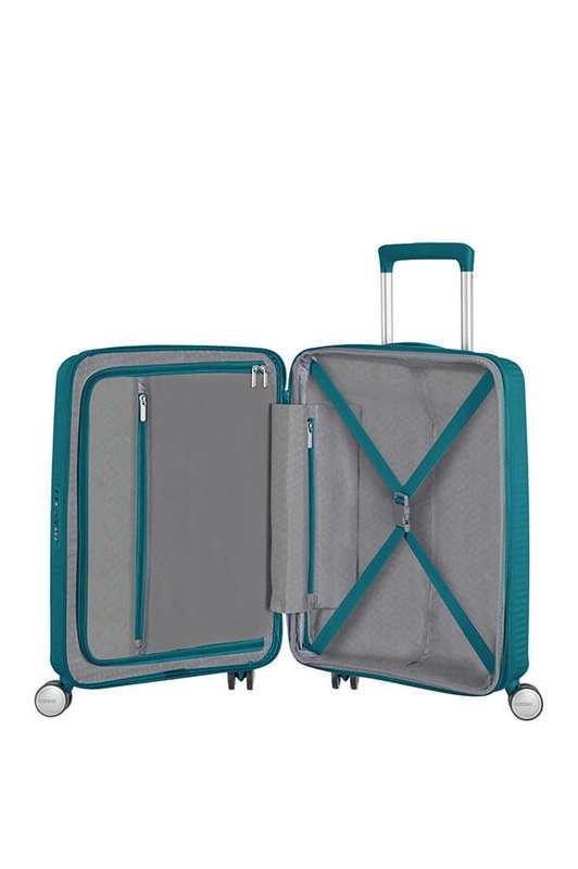 American Tourister Soundbox 55cm Cabin Spinner - Expandable | Jade Green