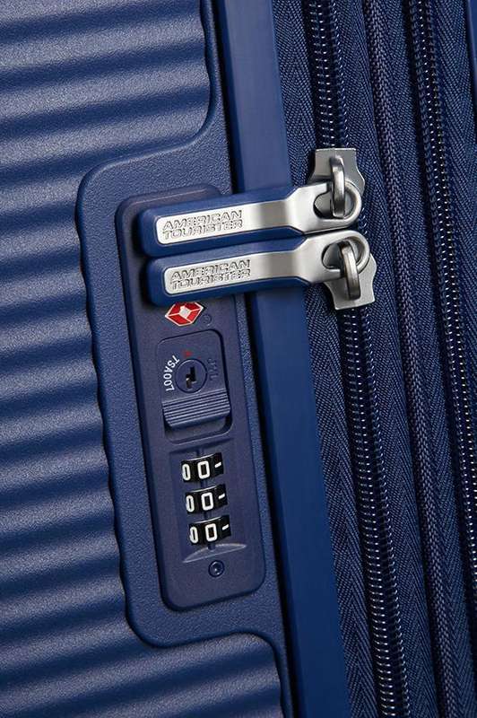 American Tourister Soundbox 55cm Cabin Spinner - Expandable | Midnight Navy