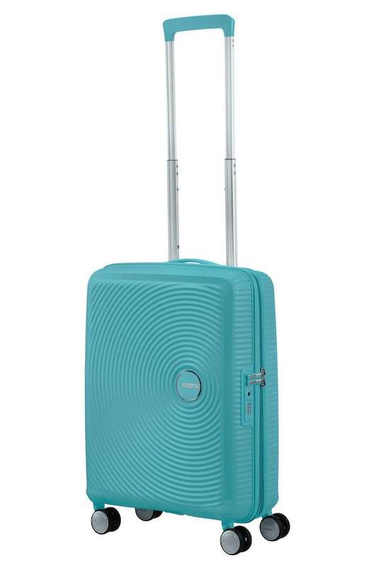 American Tourister Soundbox 55cm Cabin Spinner - Expandable | Turquoise Tonic