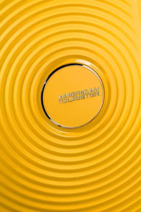 American Tourister Soundbox 67cm Medium Spinner-Expandable | Golden/Yellow