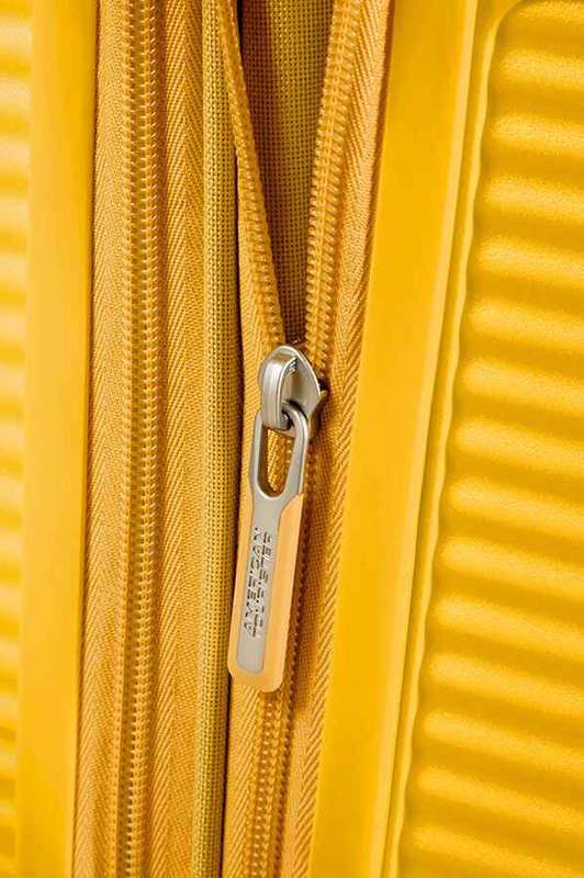 American Tourister Soundbox 67cm Medium Spinner-Expandable | Golden/Yellow