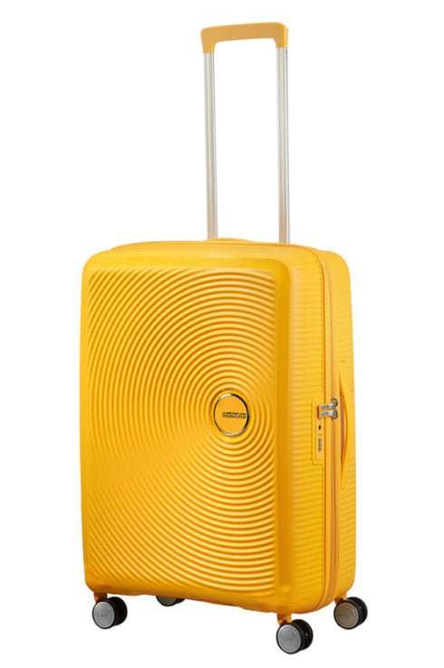 American Tourister Soundbox 67cm Medium Spinner-Expandable | Golden/Yellow