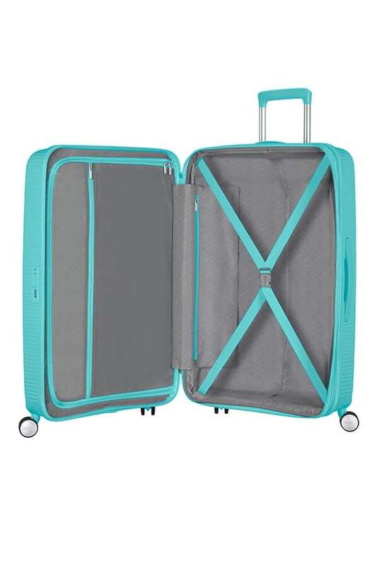 American Tourister Soundbox 67cm Medium Spinner-Expandable | Poolside Blue