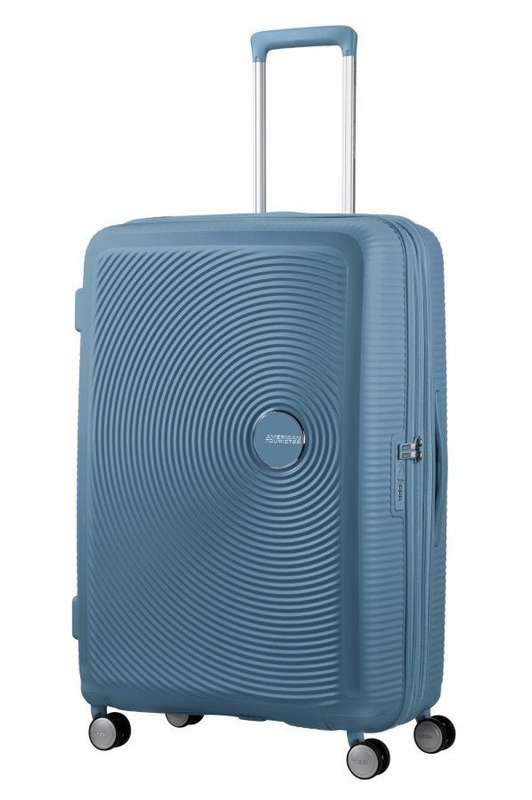 American Tourister Soundbox 77cm Large Spinner - Expandable | Stone Blue