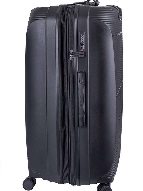 Cellini Qwest Large 4 Wheel Trolley Case | Black