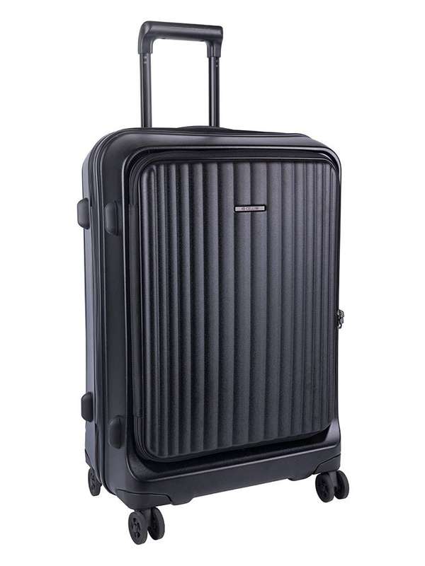 Cellini Tri Pak Medium 4 Wheel Trolley Case Includes 1 Lrg & 1 Med Packing Cube| Black