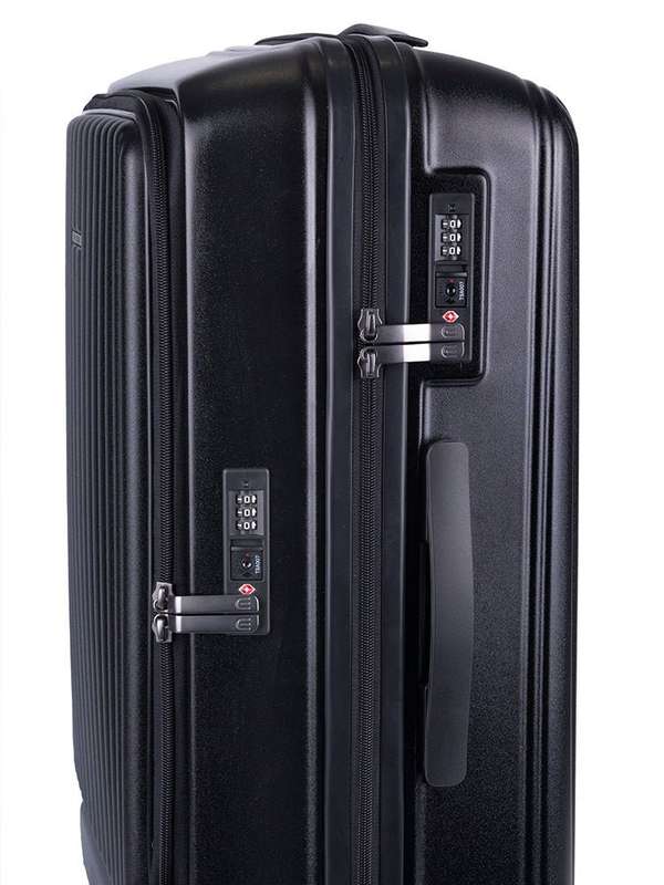 Cellini Tri Pak Medium 4 Wheel Trolley Case Includes 1 Lrg & 1 Med Packing Cube| Black