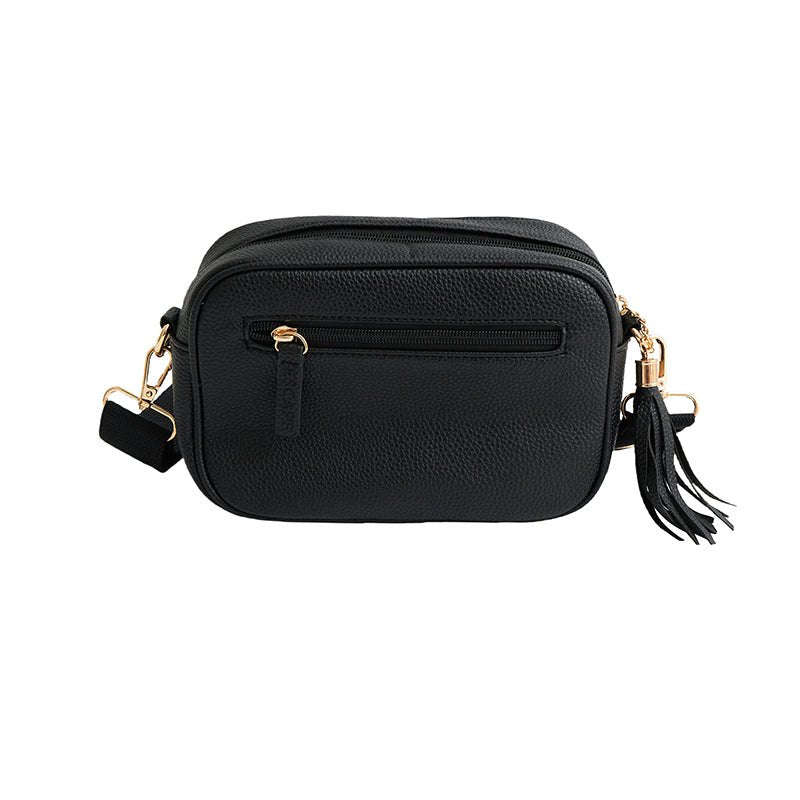 Escape Crossbody Rafia Weave Bag | Brown & Black