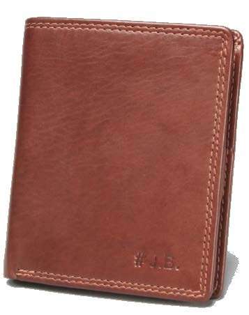 Johnny Black Bavaria 12CC Stud Closure Leather Wallet - RFID | Brown