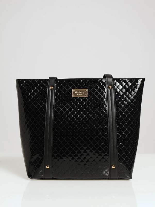 Pierre Cardin Alexa Embossed Patent Tote | Black