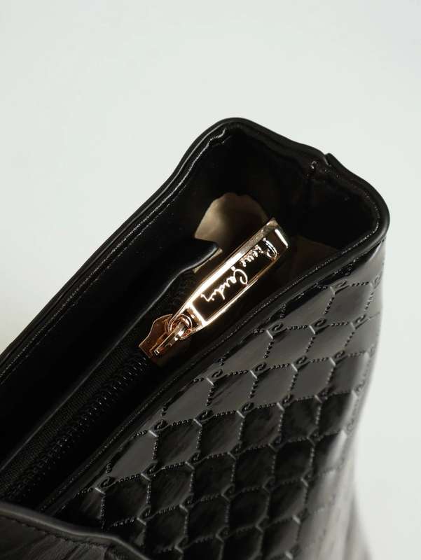 Pierre Cardin Alexa Embossed Patent Tote | Black