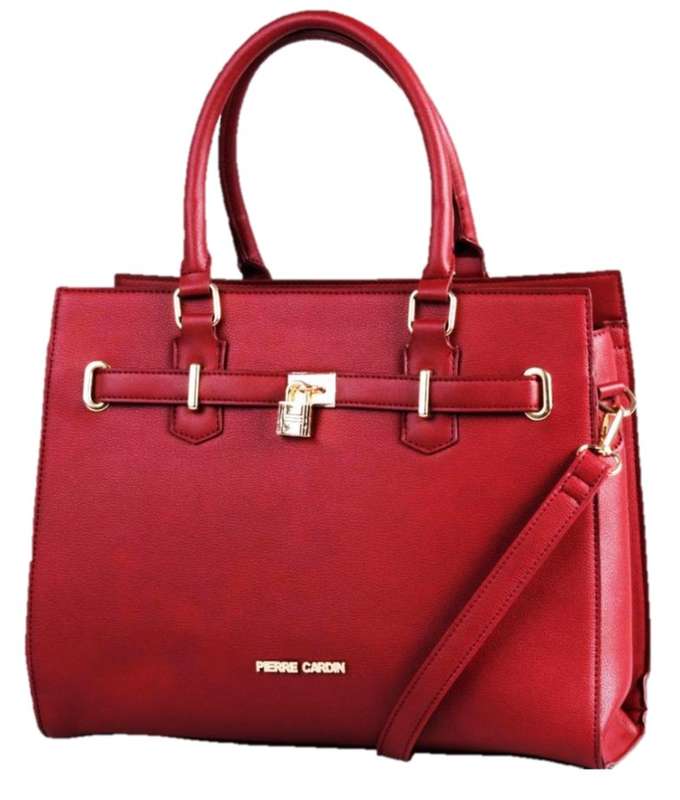 Pierre Cardin Becky Structured Satchel Handbag | Red