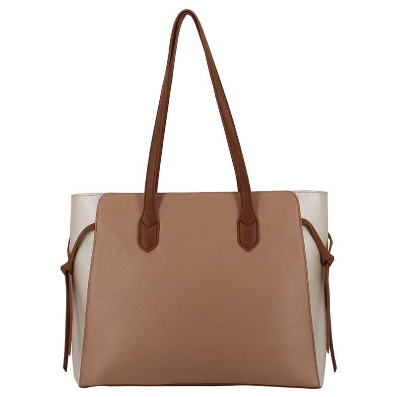 PIERRE CARDIN CHARLIE COLOURBLOCK TOTE | NEUTRAL METALLIC