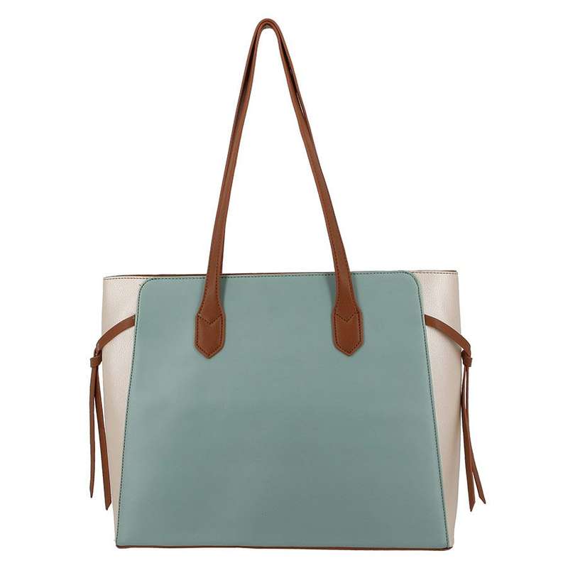 PIERRE CARDIN CHARLIE COLOURBLOCK TOTE | SKY METALLIC